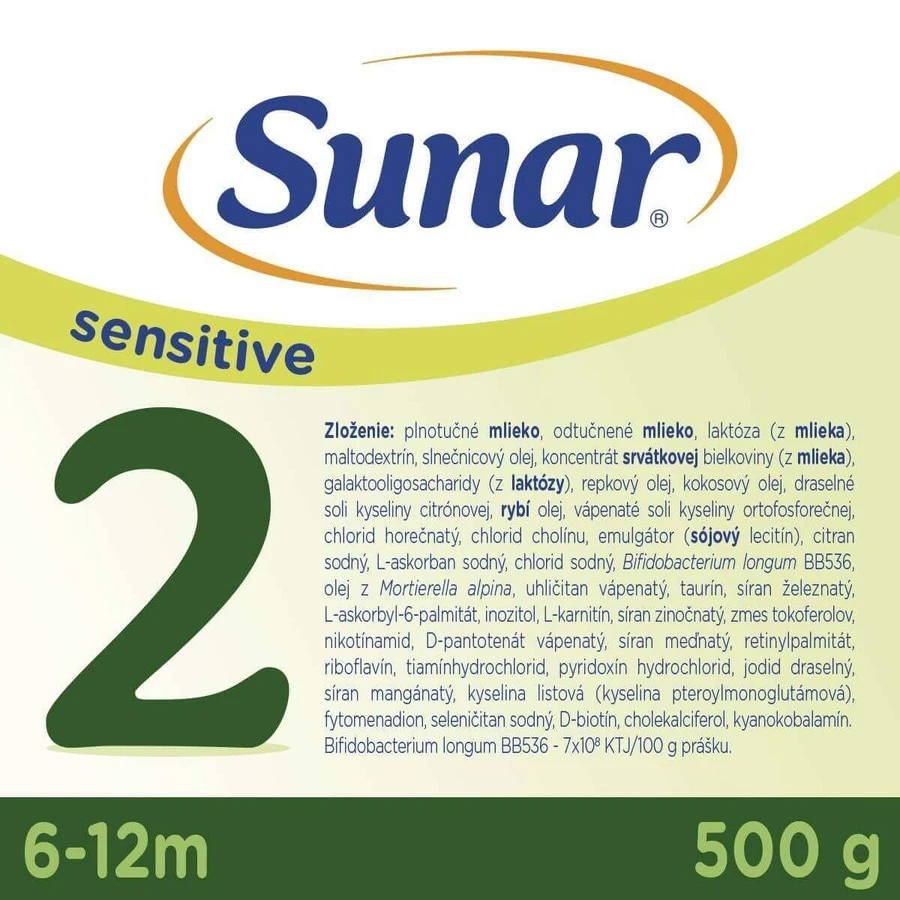 Sunar Sensitive 2 последующее грудное молоко 500 г: цены и характеристики