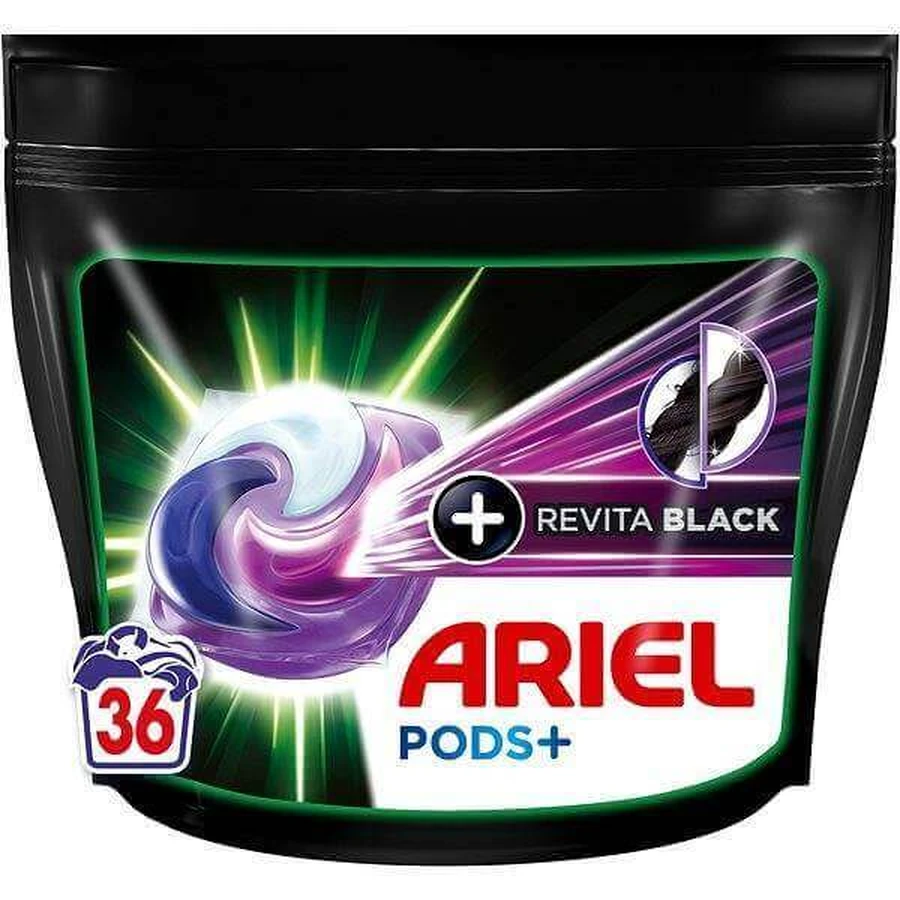 Ariel All-in-1 PODS Revita черный, гелевые капсулы для стирки, 36 стирок 1×36шт, гелевые капсулы для стирки: цены и характеристики