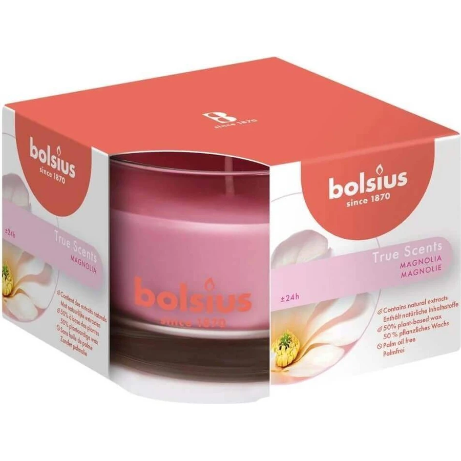 Bolsius Aromatic 2.0 Glass 90x63mm Magnolia, ароматическая свеча 1×1 шт, ароматическая свеча: цены и характеристики
