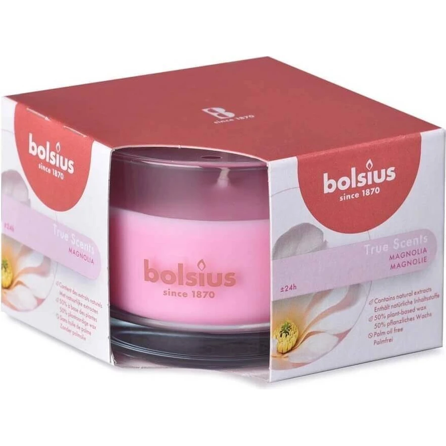 Bolsius Aromatic 2.0 Glass 90x63mm Magnolia, ароматическая свеча 1×1 шт, ароматическая свеча: цены и характеристики