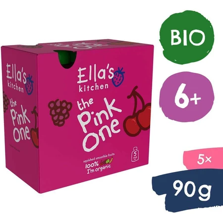 Ella's Kitchen BIO Pink One фруктовый смузи с осушенными фруктами 5 x 90 г: цены и характеристики