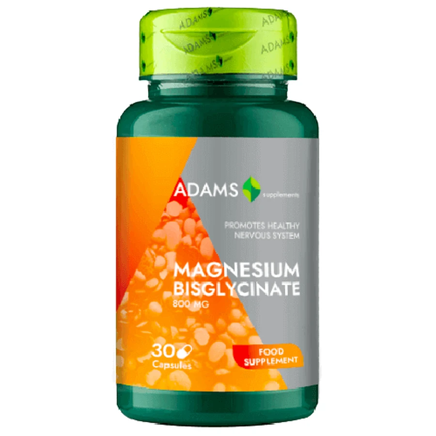 Магния бисглицинат 800 мг Adams Supplements Magnesium Bisglycinate, 30 капсул: цены и характеристики