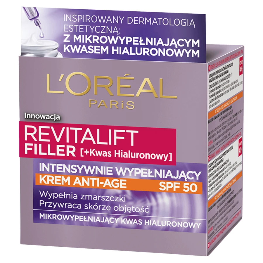 L Oreal Paris Revitalift Filler [HA] SPF50 Интенсивный антивозрастной крем для лица, 50 мл: цены и характеристики