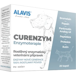 Alavis CURENZYM ENZYMOTHERAPY для собак и мака 20 капсул