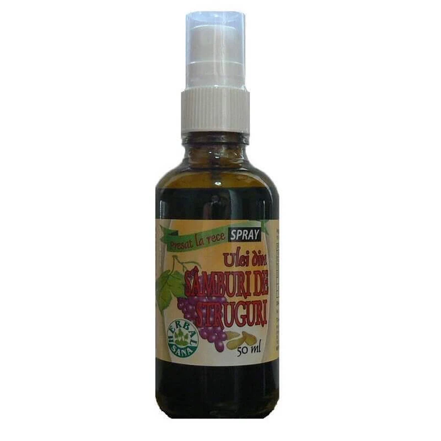 Олія виноградних кісточок з розпилювачем, 50 мл, Herbal Sana: ціни та характеристики