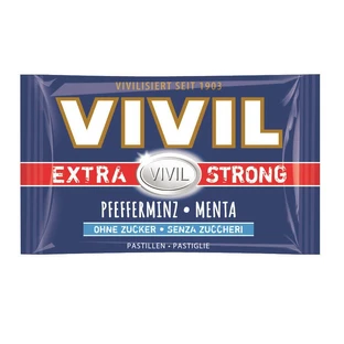Конфеты Vivil Extra Strong с натуральной мятой, без сахара, 25 г