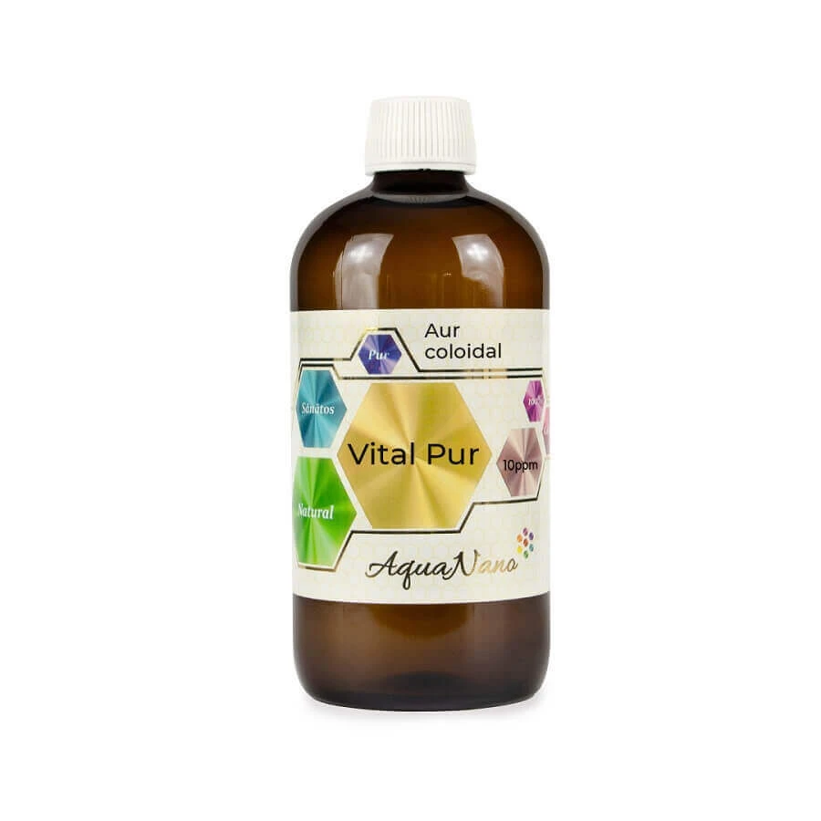 Колоїдне золото 10 ppm AquaNano Vital Pur, 480 мл, SC Aghoras Invent: ціни та характеристики
