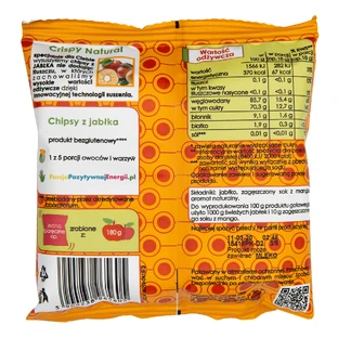 Crispy Natural Crisps, сушені яблучні чіпси зі смаком манго, 18 г