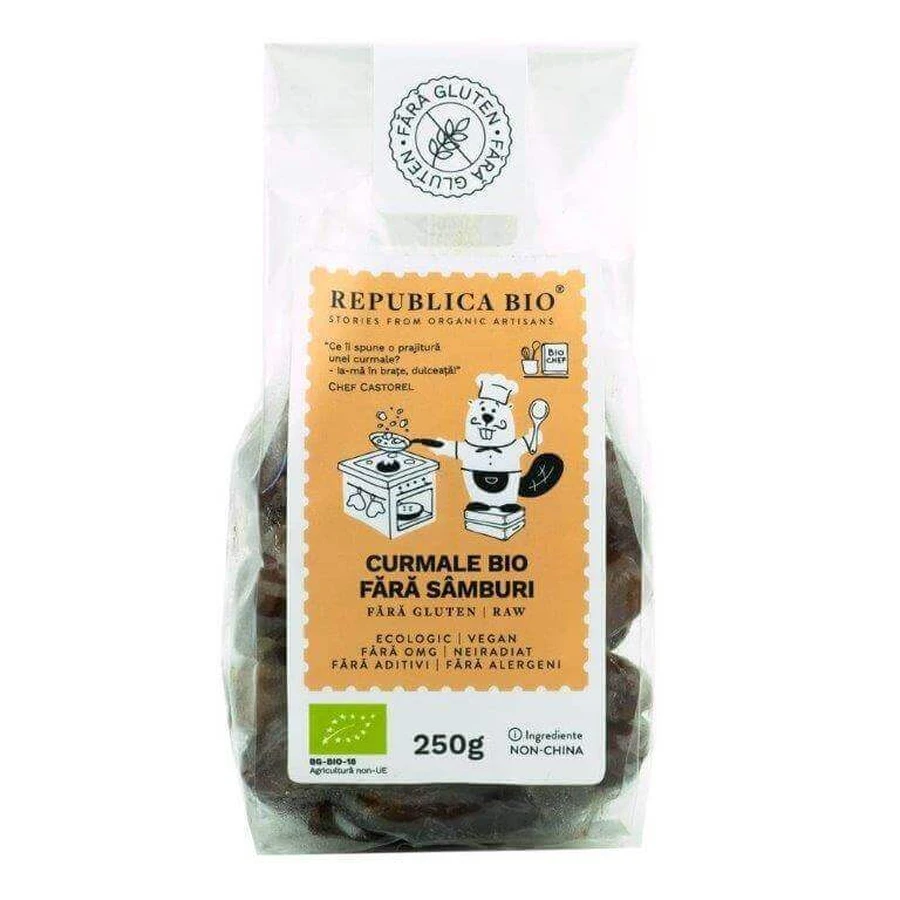 Органічні фініки без кісточок, БЕЗ ГЛЮТЕНУ, 250г, Organic Republic: ціни та характеристики