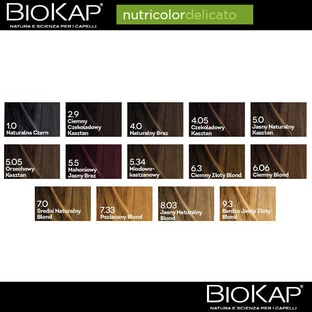 Biokap Nutricolor Delicato, краска для волос, 6.3 темно-золотистый блондин, 140 мл