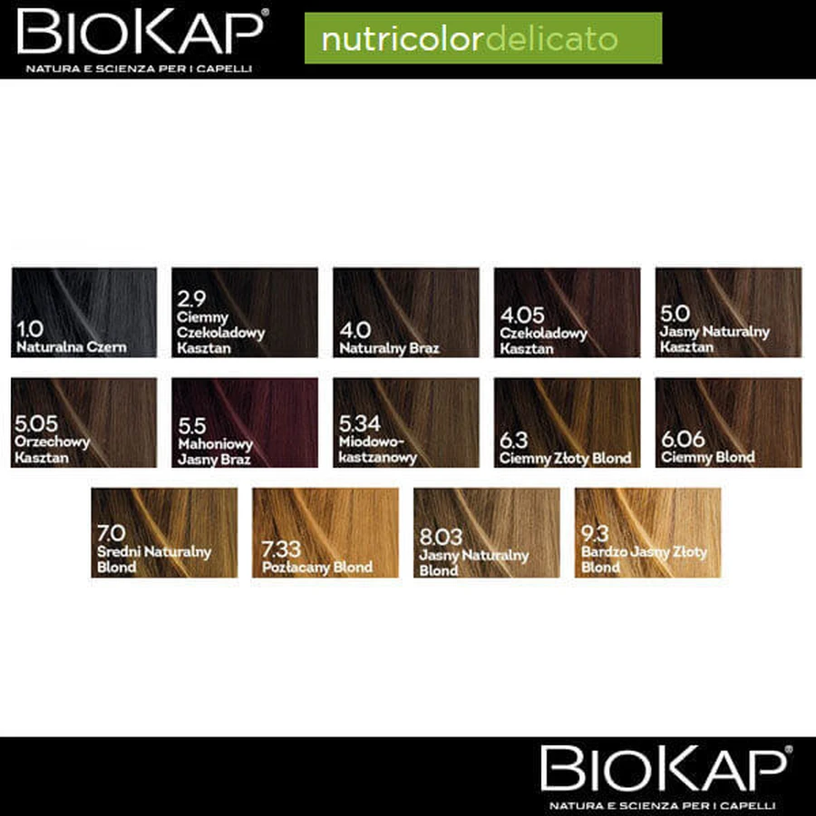 Biokap Nutricolor Delicato, краска для волос, 6.3 темно-золотистый блондин, 140 мл: цены и характеристики