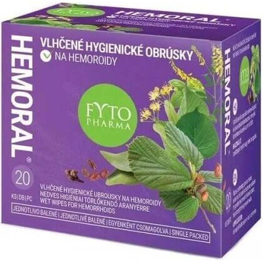FYTO HEMORAL влажные салфетки 1×20 шт, влажные салфетки: цены и характеристики