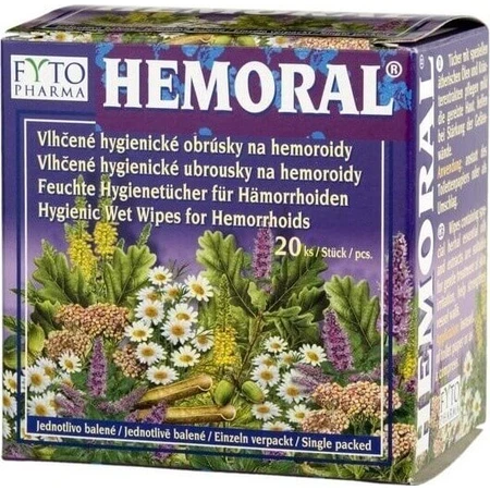 FYTO HEMORAL влажные салфетки 1×20 шт, влажные салфетки: цены и характеристики