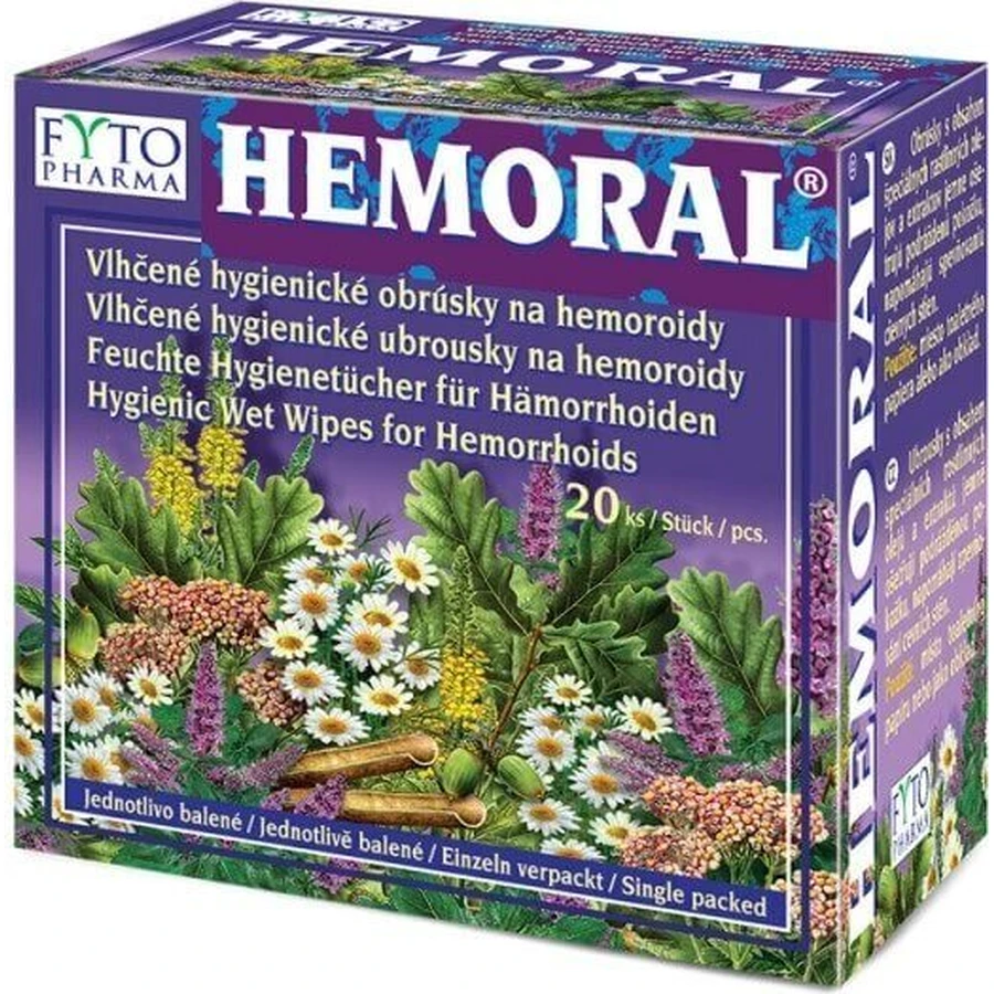 FYTO HEMORAL влажные салфетки 1×20 шт, влажные салфетки: цены и характеристики