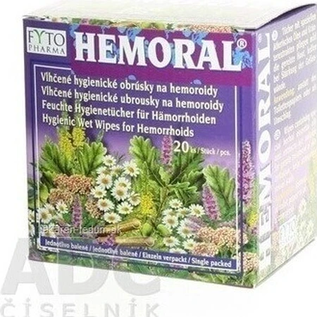 FYTO HEMORAL влажные салфетки 1×20 шт, влажные салфетки: цены и характеристики