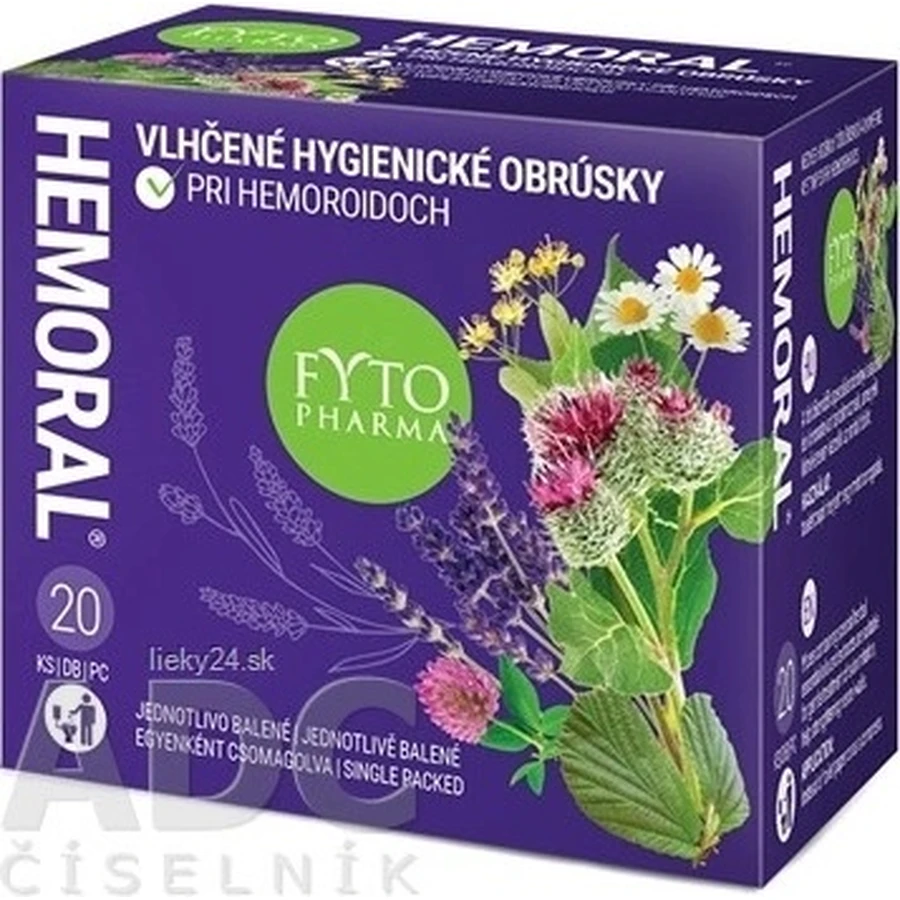 FYTO HEMORAL влажные салфетки 1×20 шт, влажные салфетки: цены и характеристики