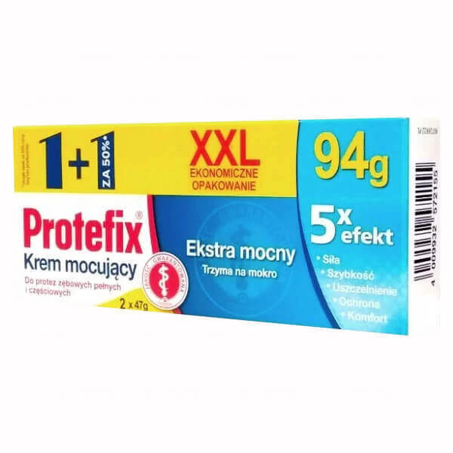 Protefix, фиксирующий крем, экстра-сильный, XXL, 94 г - Долговечный!: цены и характеристики