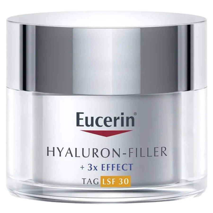 Eucerin Hyaluron-Filler, денний крем проти зморшок з гіалуроновою кислотою, для всіх типів шкіри, SPF 30, 50 мл РОЗБИТА УПАКОВКА: ціни та характеристики