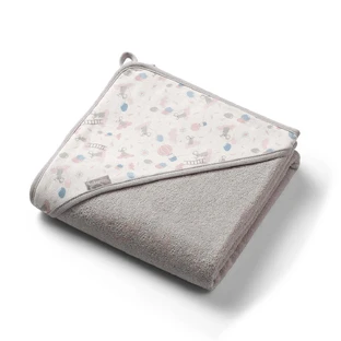 Хлопковое полотенце с капюшоном, серый 100 x 100 см, Babyono