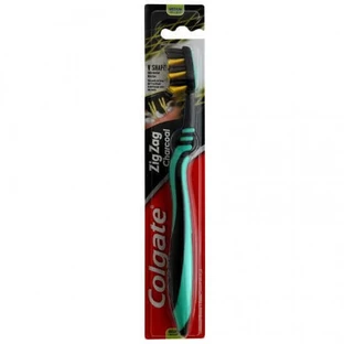 Зубна щітка Zig Zag, вугільна, середня, Colgate