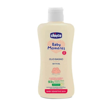 Дерматологическое масло для купания Baby Moments Sensitive, 200 мл, +0 месяцев, Chicco: цены и характеристики