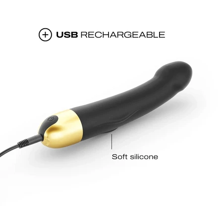Dorcel Real Vibration M 2.0, реалістичний вібратор, чорно-золотий: ціни та характеристики