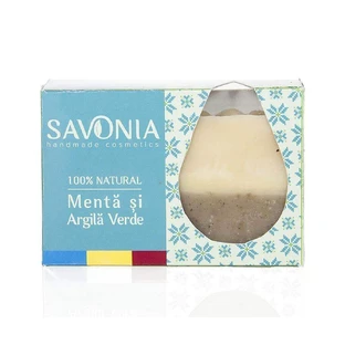 Мило з м'ятою та зеленою глиною, 90 г, Savonia
