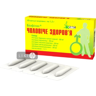 Біофітон Чоловіче здоров'я капсули жирові профілактичні 1,5 г №10