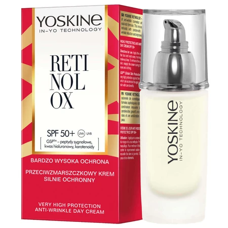Yoskine Retinolox, крем проти зморшок сильнозахисний SPF 50+, денний, 50 мл: ціни та характеристики