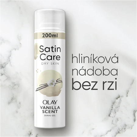 Гель для гоління Gillette Venus Satin Care Суха шкіра Olay ванільний кашемір 200 мл: ціни та характеристики