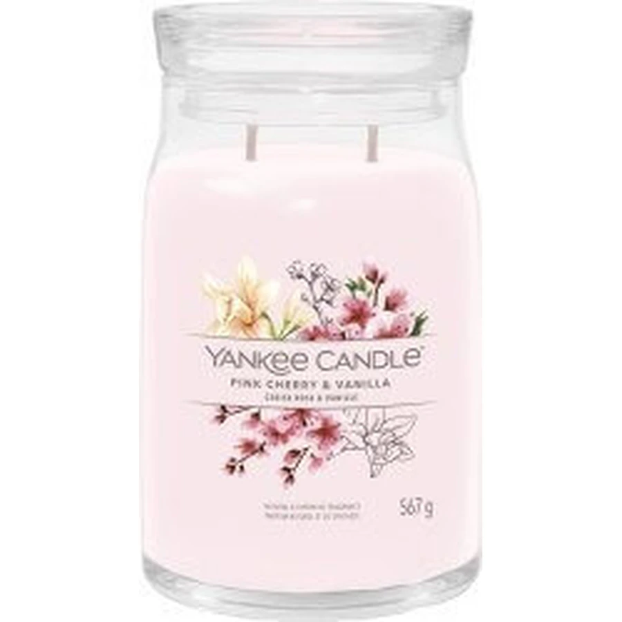 Yankee Candle Signature велика свічка Pink Cherry & Vanilla 1×567 г, ароматична свічка: ціни та характеристики