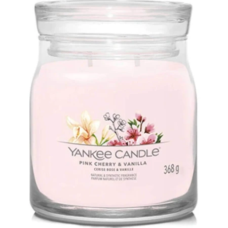 Yankee Candle Signature велика свічка Pink Cherry & Vanilla 1×567 г, ароматична свічка: ціни та характеристики