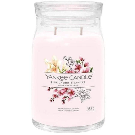 Yankee Candle Signature велика свічка Pink Cherry & Vanilla 1×567 г, ароматична свічка: ціни та характеристики