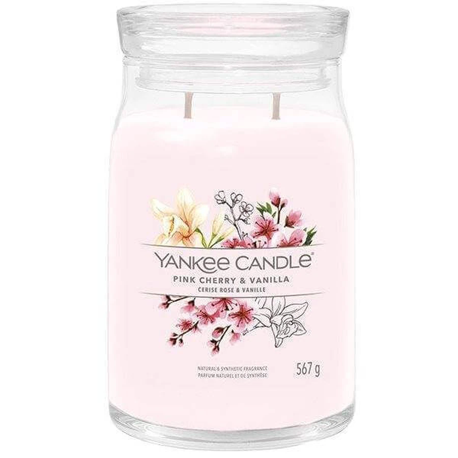 Yankee Candle Signature велика свічка Pink Cherry & Vanilla 1×567 г, ароматична свічка: ціни та характеристики