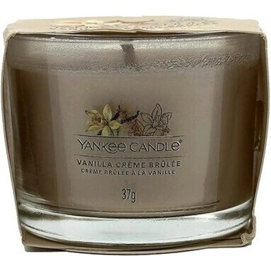 Yankee Candle - Вотивная свеча в стекле Vanilla Creme Brulee 1×37 г, ароматическая свеча: цены и характеристики