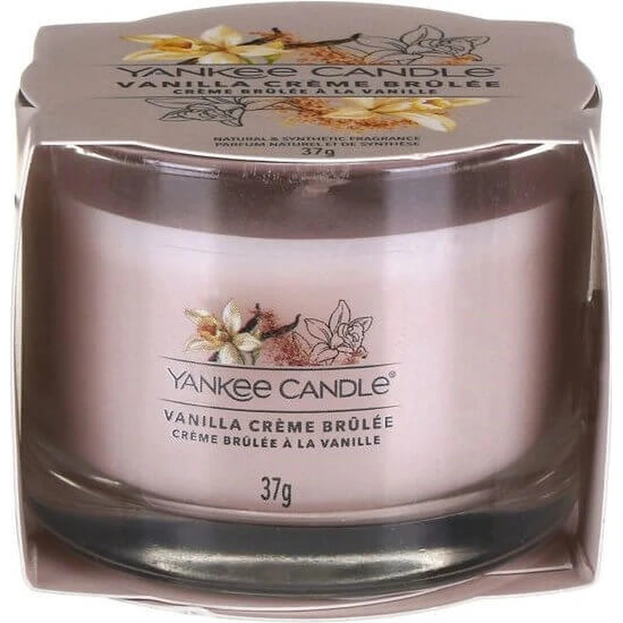 Yankee Candle - Вотивная свеча в стекле Vanilla Creme Brulee 1×37 г, ароматическая свеча: цены и характеристики