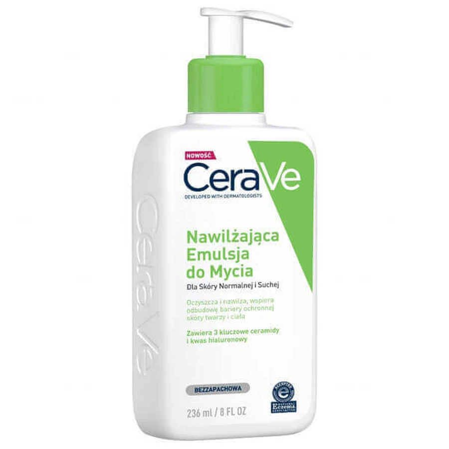 CeraVe Увлажняющая очищающая эмульсия для нормальной и сухой кожи, 236 мл: цены и характеристики