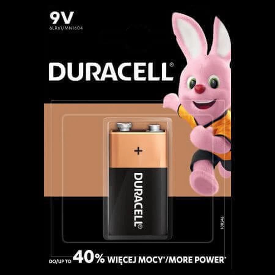 Лужна батарейка 9V, 1 штука, Duracell: ціни та характеристики