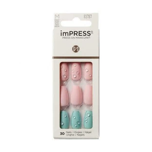 Накладные ногти Impress, Dew Drop Medium Coffin, Kiss