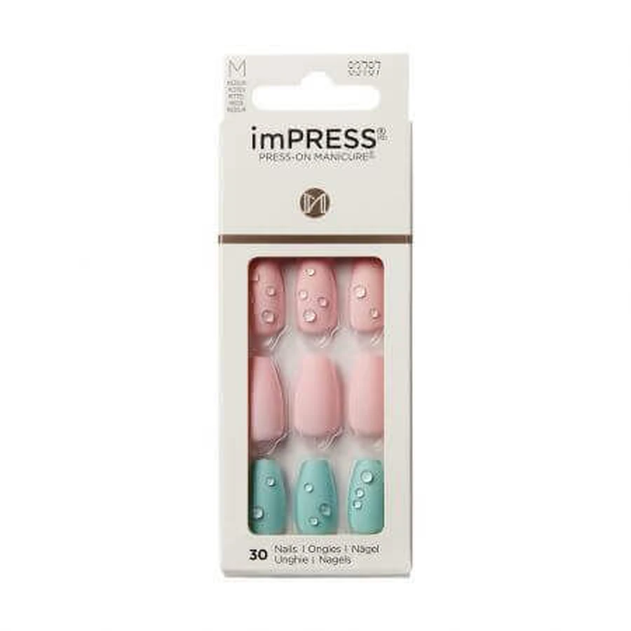 Накладные ногти Impress, Dew Drop Medium Coffin, Kiss: цены и характеристики