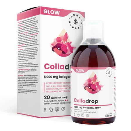 Aura Herbals Colladrop Glow, морской коллаген HM 5000 мг, 500 мл: цены и характеристики