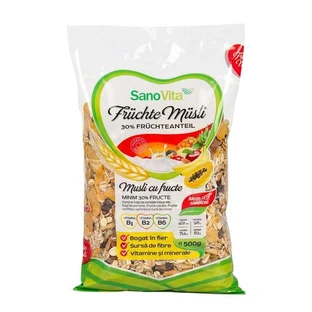 Муслі з фруктами, 500 г, Sanovita