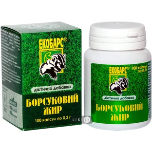 Борсуковий жир Екобарс капсули 300 мг №100