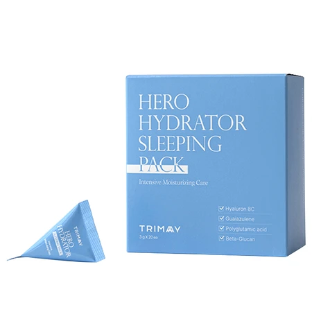 Зволожуюча нічна маска для обличчя, Hero Hydrator, Trimay, 3 г x 20 шт: ціни та характеристики