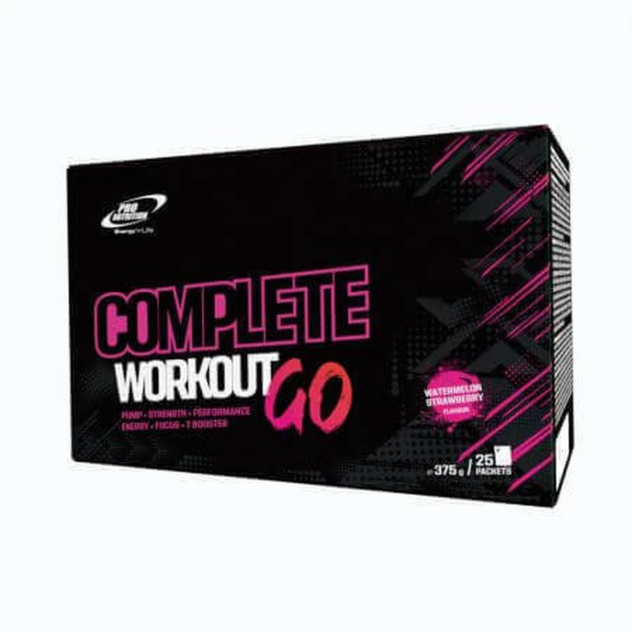 Передтренувальний комплекс Complete Workout Go, кавун-полуниця, 25 пакетиків, Pro Nutrition: ціни та характеристики