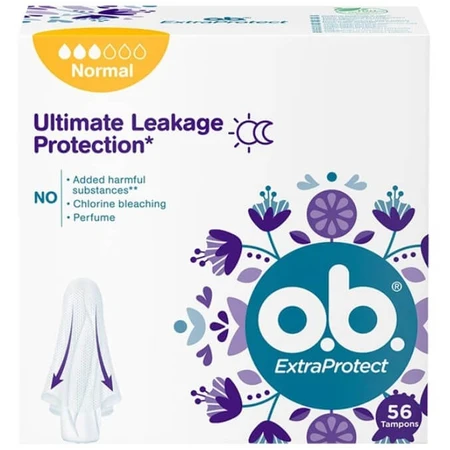 Тампоны O.B. ExtraProtect Normal, 56 штук: цены и характеристики