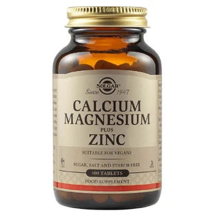 Кальцій Магній Плюс Цинк Solgar Calciu Magneziu Plus Zinc, 100 таблеток