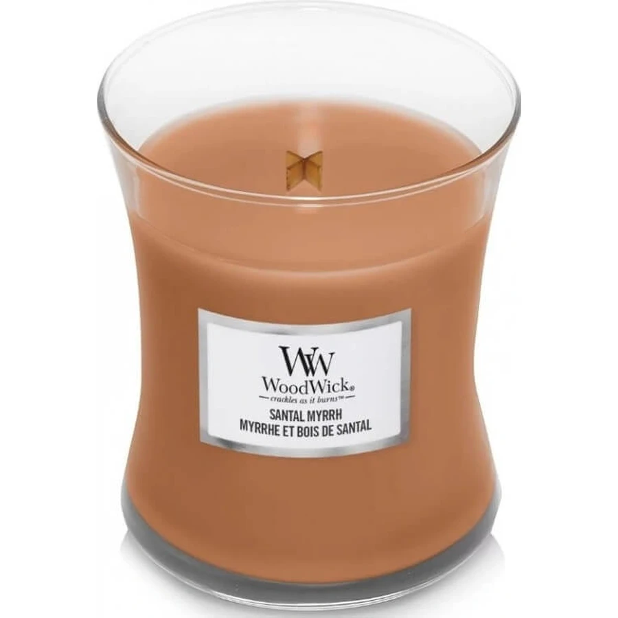 WoodWick Medium Candle Santal Myrrh Myrrh 1×275 г, ароматична свічка: ціни та характеристики