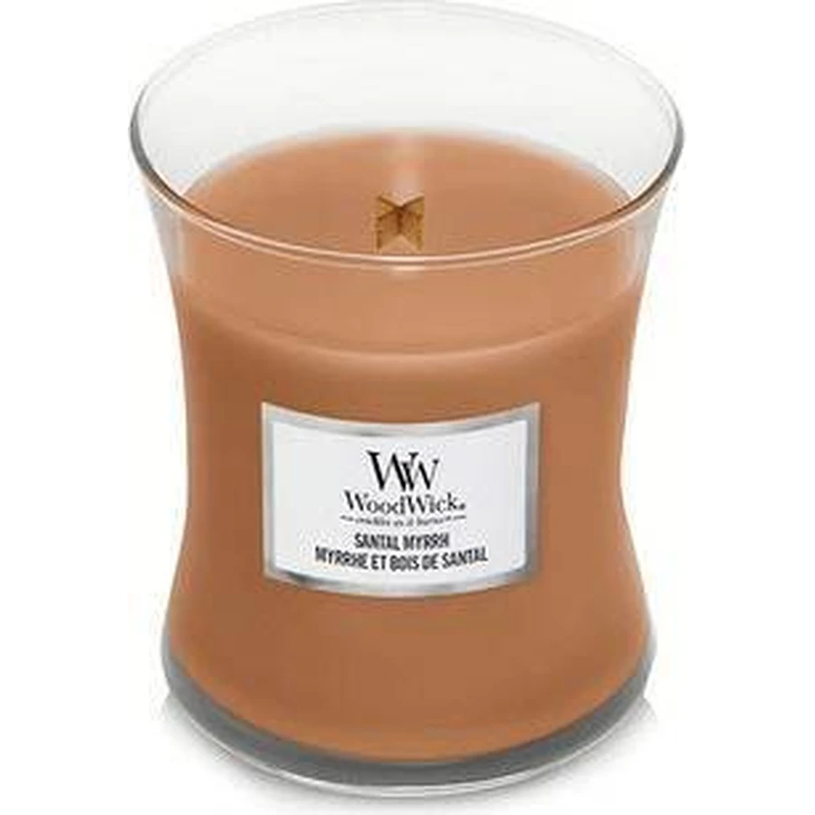 WoodWick Medium Candle Santal Myrrh Myrrh 1×275 г, ароматична свічка: ціни та характеристики
