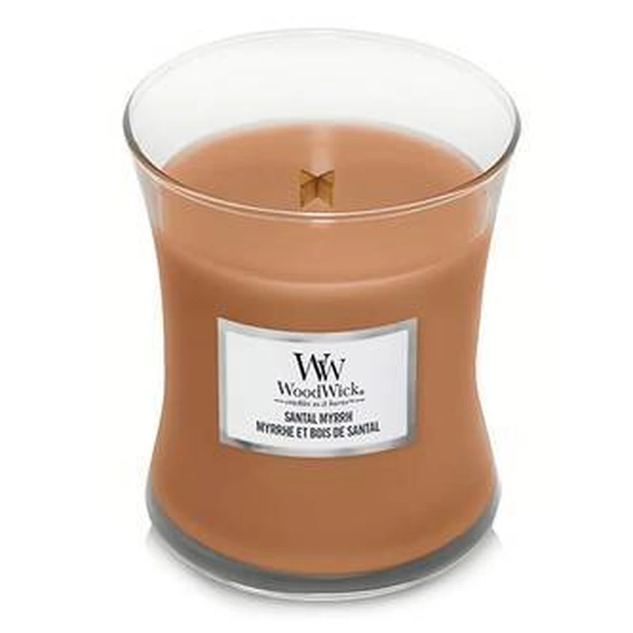 WoodWick Medium Candle Santal Myrrh Myrrh 1×275 г, ароматична свічка: ціни та характеристики